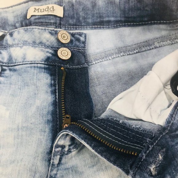 Mudd Girl's Size 16 Cuffed Short Denim Blue Jean Preowned - Picture 3 of 11
